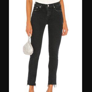 Agolde Black Straight Leg Jeans